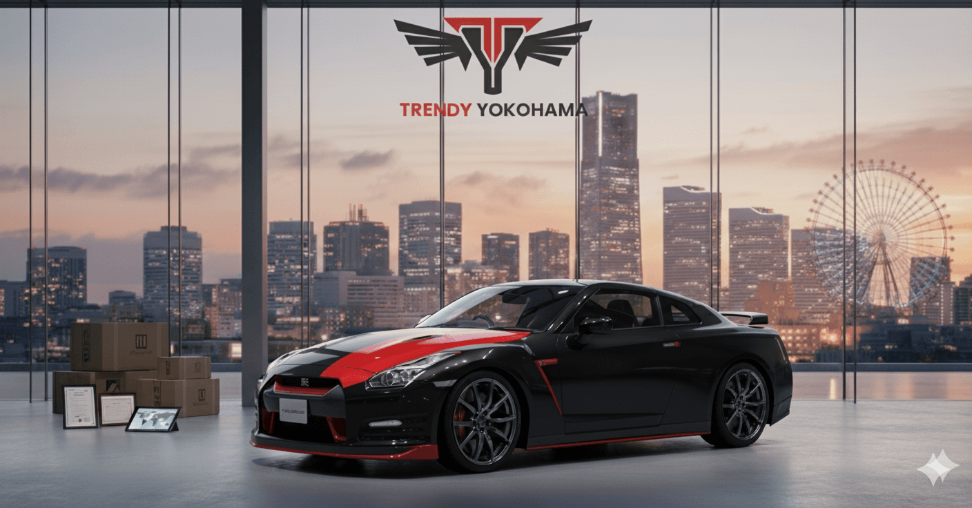 Trendy Yokohama - White car on scenic road